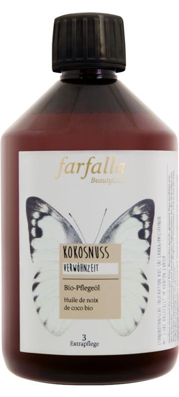 Farfalla – Kokosnoot olie bio – verwennend (navulling 500 ml)