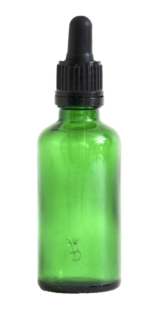 Groen pipetflesje – 50 ml – inclusief zwart pipet