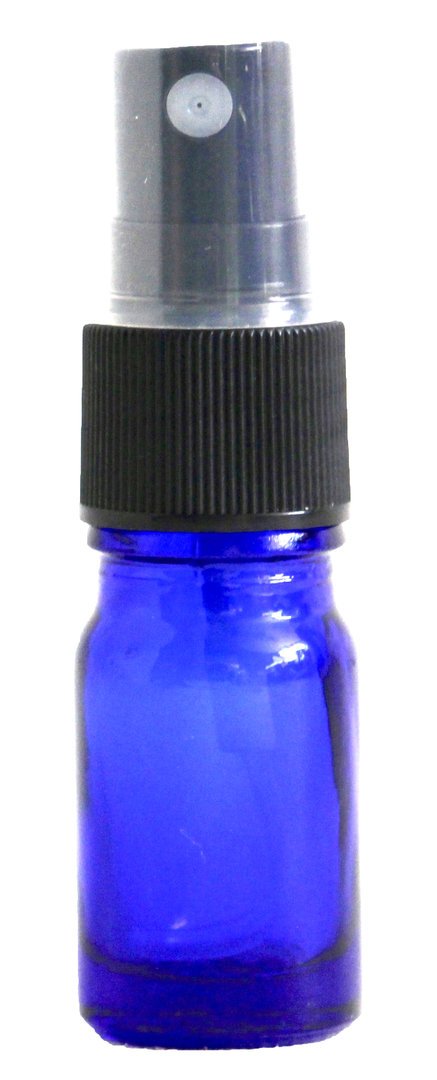 Donkerblauw glazen sprayflesje (5 ml)