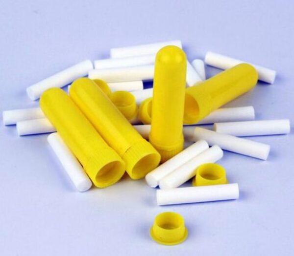 Inhalator essentiële olie – GEEL – 4 stuks