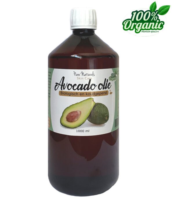 Pure Naturals – Biologische avocado olie – 1000 ml – koudgeperst – BIO