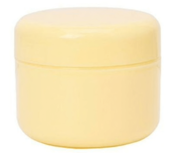 Leeg make-up potje lichtgeel – 100 gram