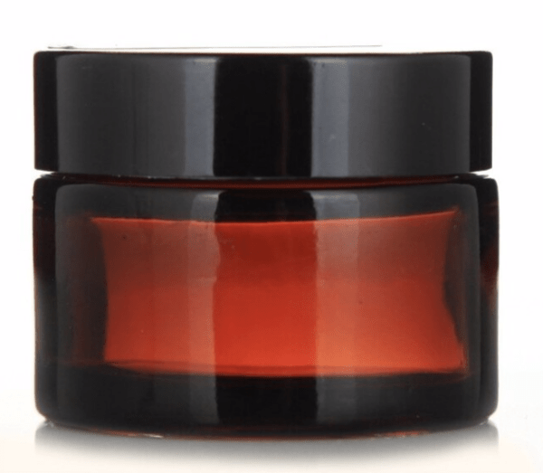 Donkerbruin glazen potje 50 gram