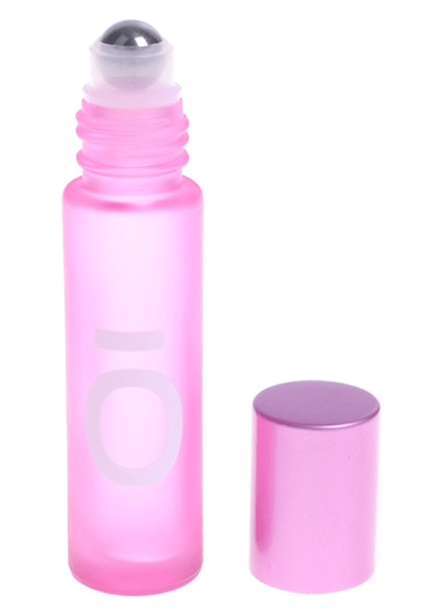 Rollerflesje ROZE 10 ml – frosted glas – doTERRA symbool