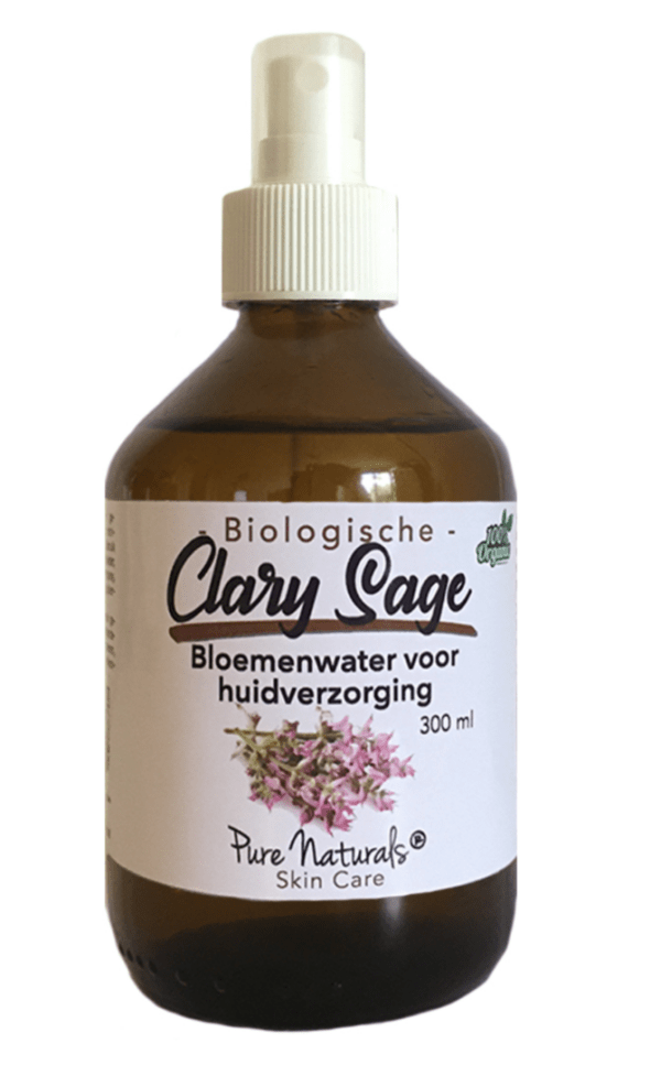 Pure Naturals – Biologisch Scharlei (Clary Sage) Bloemenwater – Hydrolaat – 300 ml