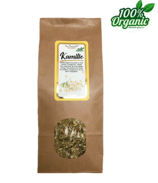 Pure Naturals – Gedroogde Kamille bloemetjes – biologisch 150 gram