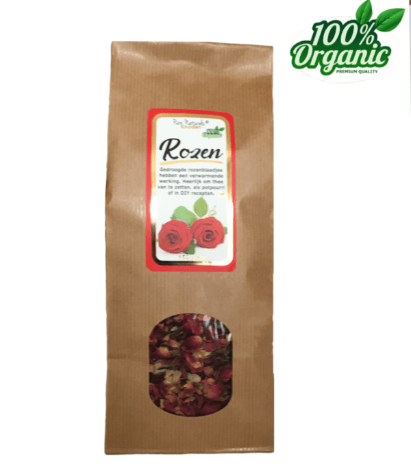Pure Naturals – Gedroogde Rozen bloemetjes – biologisch – 75 gram
