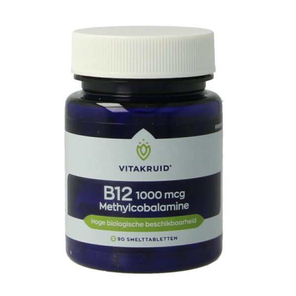 Vitakruid B12 1000 mcg Actief Methylcobalamine – 90 smelttabletten