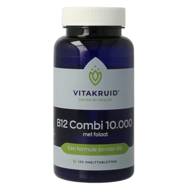 Vitakruid B12 Combi 10.000 met Actief Folaat – 120 smelttabletten